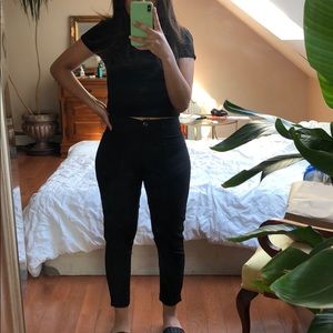 Black skinny trousers